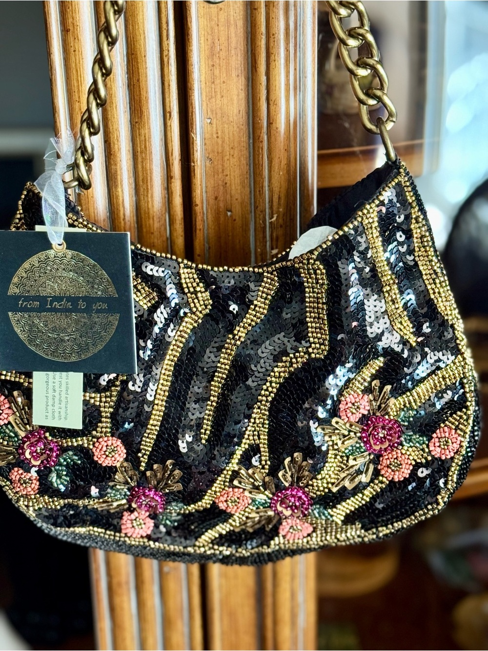 ✨ NWT “From India To You” Viral Hand-Beaded Shoulder Bag ✨